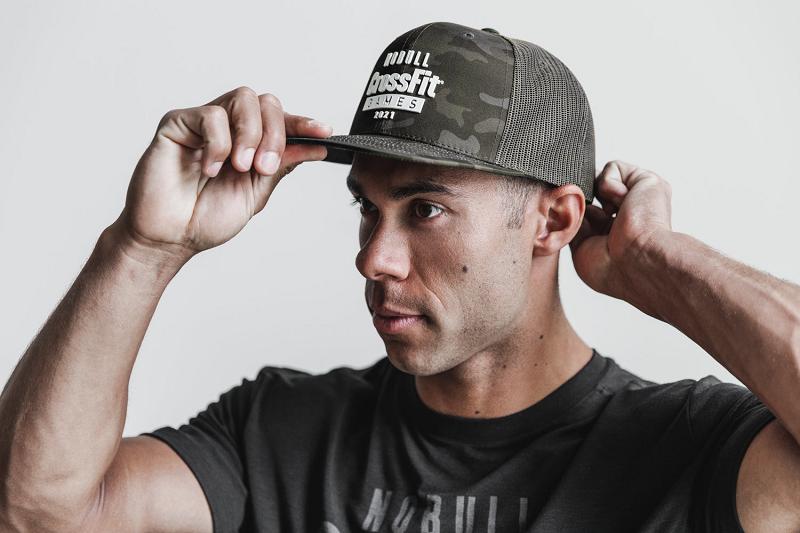 Black Nobull Crossfit Games<Sup>®</Sup> 2021 Flat-Brim Trucker Men's Hats | CA H1620A